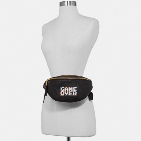 coach game over fanny pack
